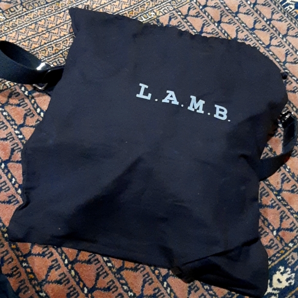 Rare NWOT L.A.M.B. Brunswick Curve Genuine Black Leather Bag by Gwen Stefani - Picture 12 of 13